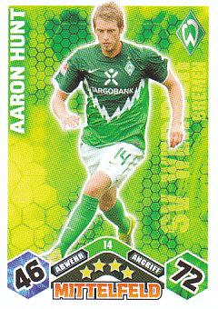 Aaron Hunt Werder Bremen 2010/11 Topps MA Bundesliga #14
